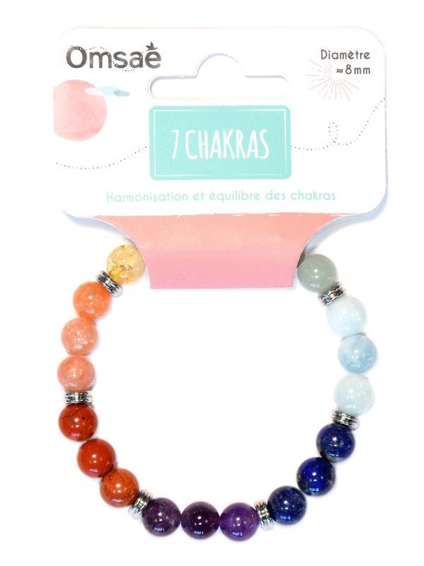 Bracelet 7 Chakras Mix Perles rondes 8 mm