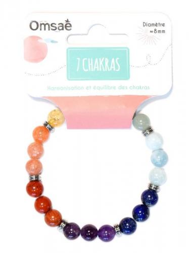 Bracelet 7 Chakras Mix Perles rondes 8 mm