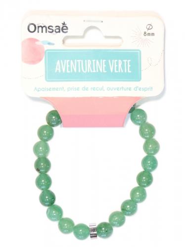 Bracelet Aventurine Verte Perles rondes 8 mm