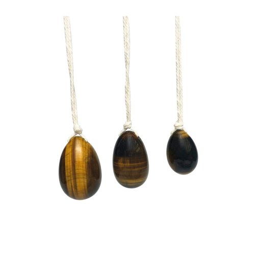 Œufs de Yoni en Œil de tigre Assortiment de 3 New