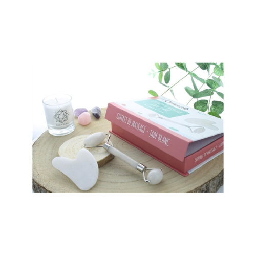 Coffret Massage Jade Blanc pour le Visage