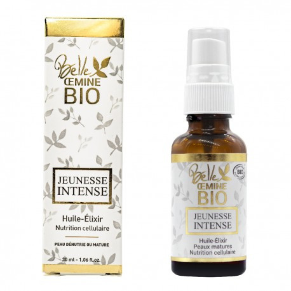 Huile-Élixir Sérum Peau Dénutrie JEUNESSE INTENSE - Belle Oemine Bio